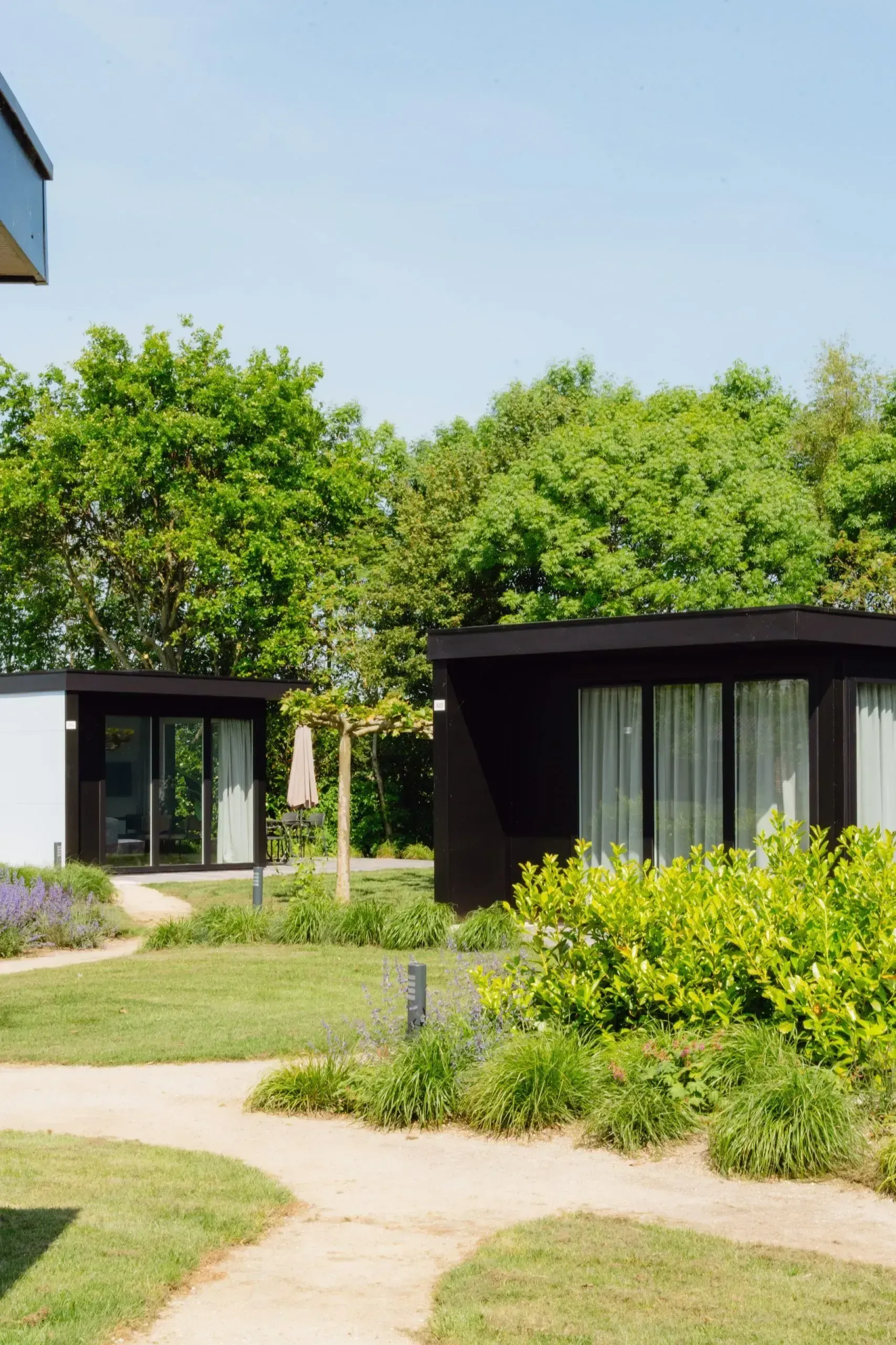 Modern villas of The Lake Tiny Houses in the greenery