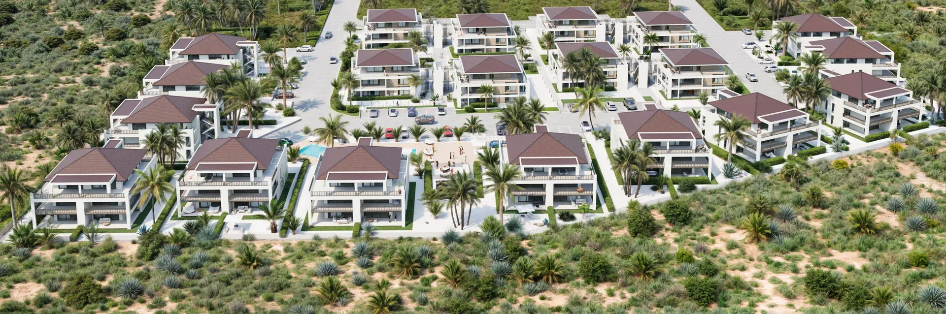 Baia Vista on the hillside above the bay, artist impression