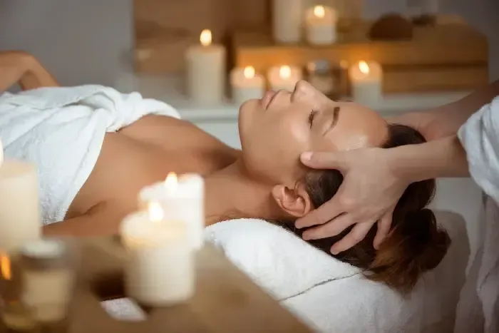 Relaxing outdoor massage